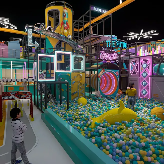 Safe and fun children's play area indoor with quality inside playground equipment for all ages.