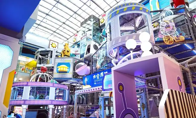 Safe and fun children's play area indoor with quality inside playground equipment for all ages.