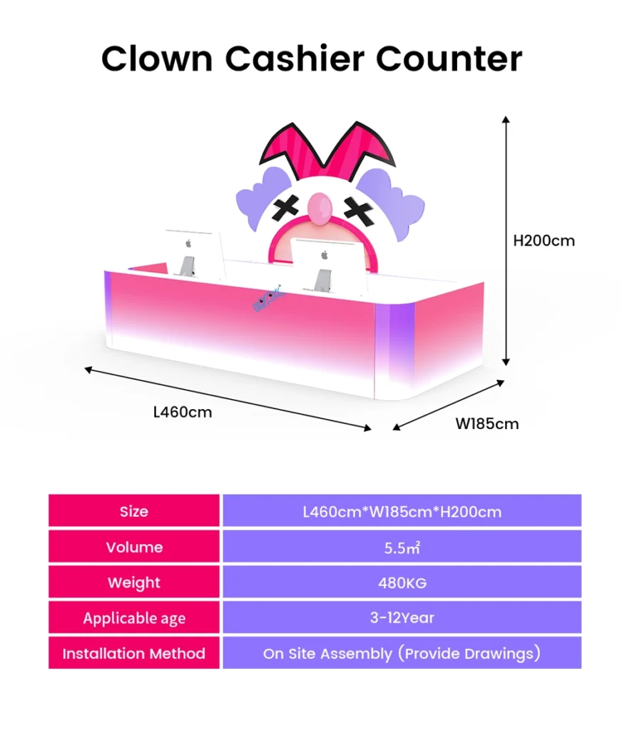 Indoor Playground Equipment-Play Center Reception Desk